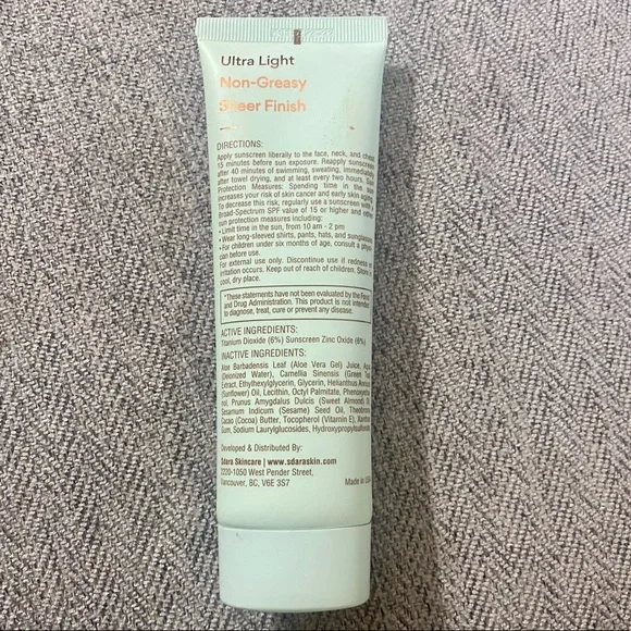 SDARA broad spectrum mineral sunscreen spf 30, NEW! - Picture 2 of 3